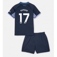 Dječji Nogometni Dres Tottenham Hotspur Cristian Romero #17 Gostujuci 2023-24 Kratak Rukav (+ Kratke hlače)